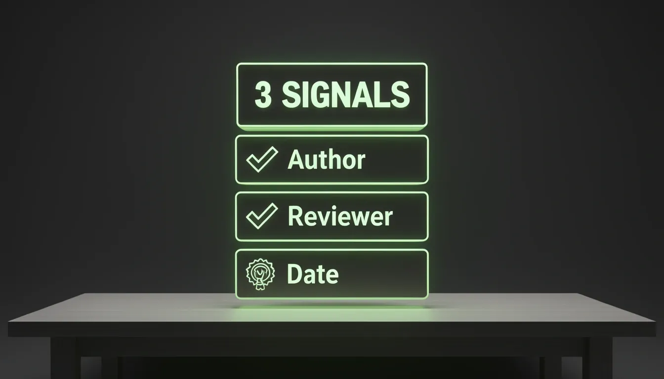 The 3-Signal Per-Page Checklist: Your One-Hour E-E-A-T Fix