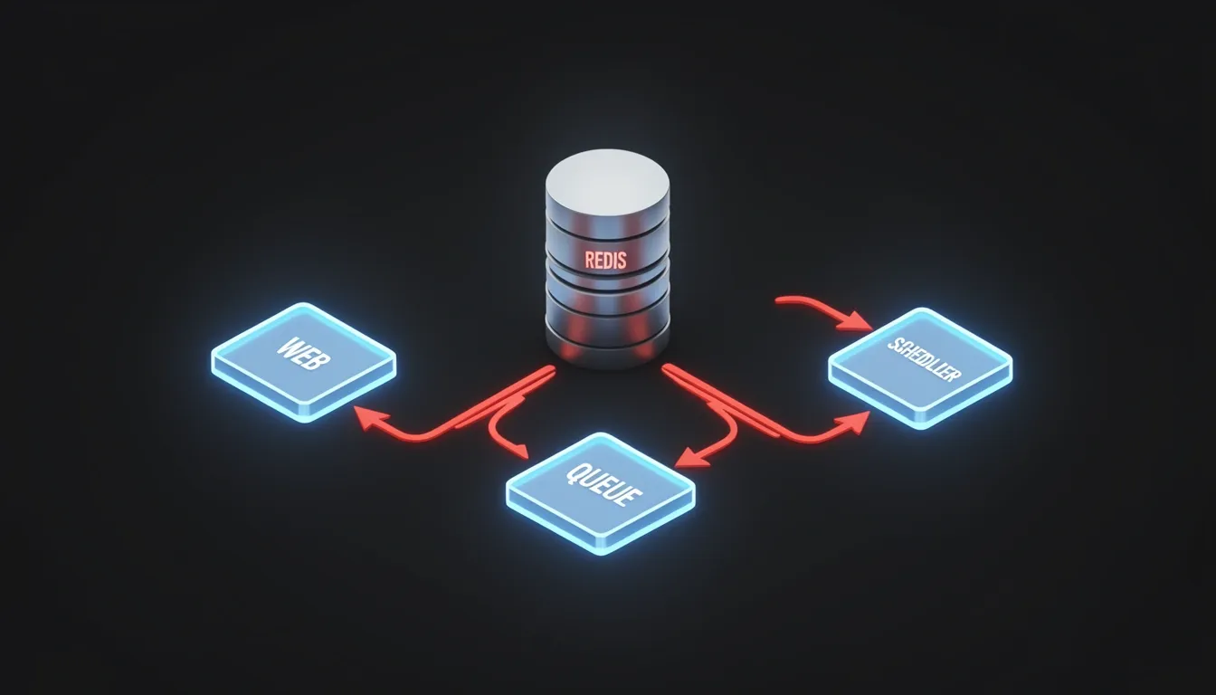 Queue Workers, Scheduler, and Redis Architecture