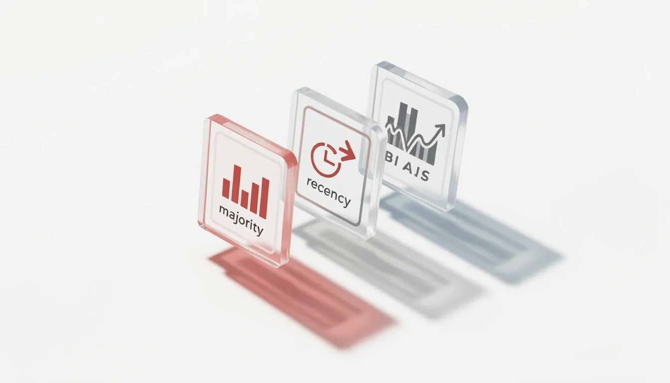 Bias Pitfalls: Majority Label, Recency, and Common Token Effects