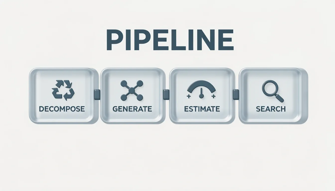 The Four-Step ToT Pipeline: Decompose, Generate, Estimate, Search